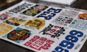 Multiple designs arranged together on a printed gang sheet